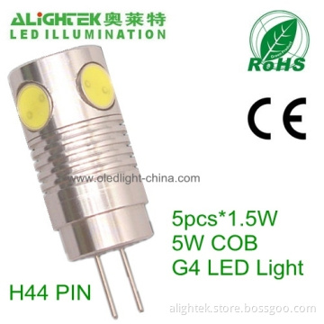 5w G4 Cob Led Light Ac/dc12v With Wide Beam Angle 